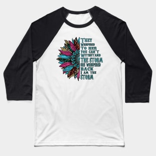 Colorful Sunflower Baseball T-Shirt